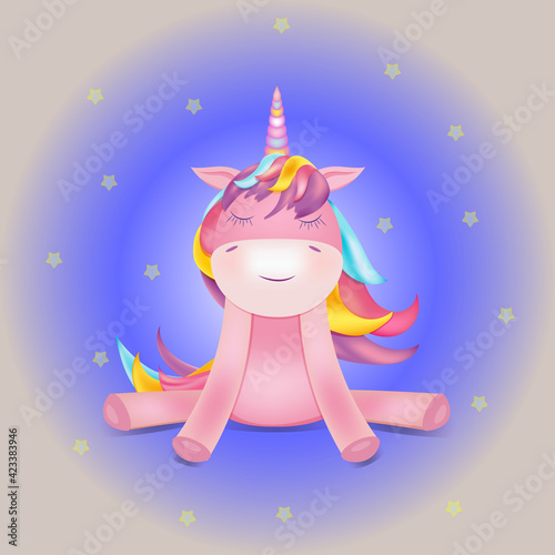 a cute unicorn in a sweets dreams