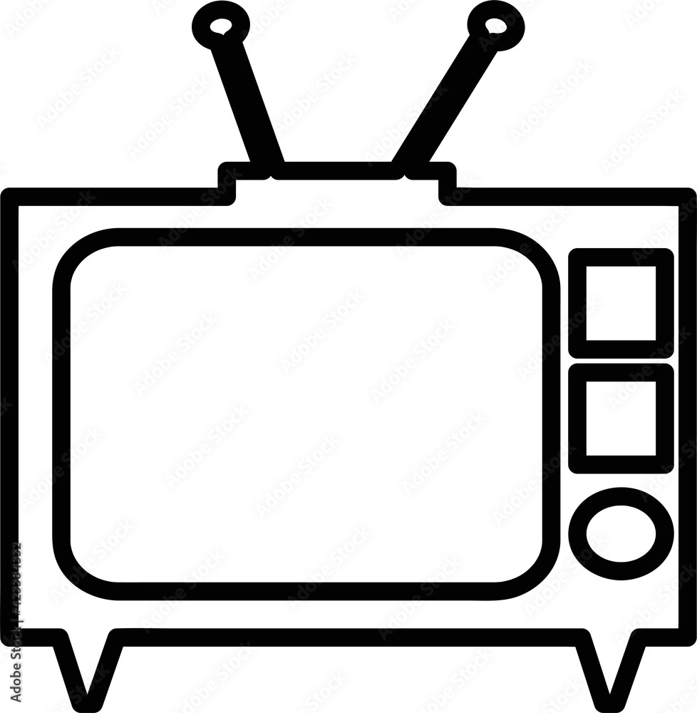 TV icon illustration TV icon illustration