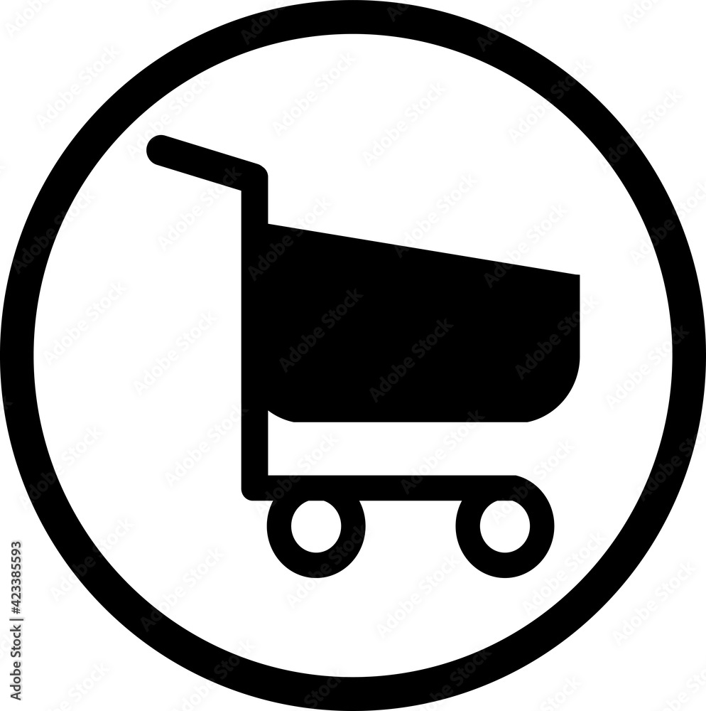 shopping cart trolley icon sign shopping cart trolley icon sign