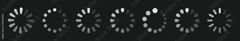 Obraz premium set of loading icon, loading bar progress, Vector illustration