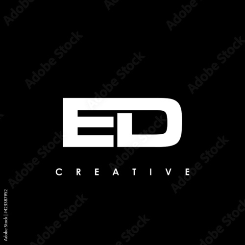 ED Letter Initial Logo Design Template Vector Illustration
