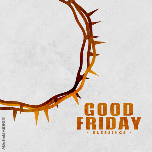 good friday background with crown of thorns