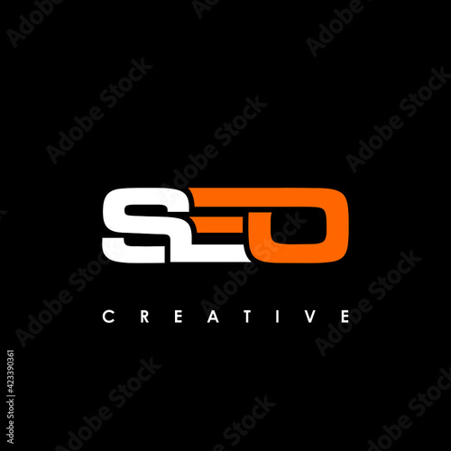 SEO Letter Initial Logo Design Template Vector Illustration