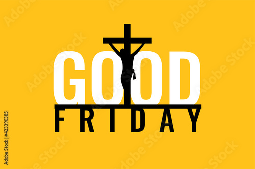 flat style good friday holy week poster design
