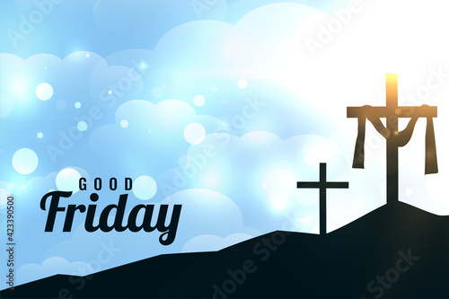 good friday or easter day shiny background