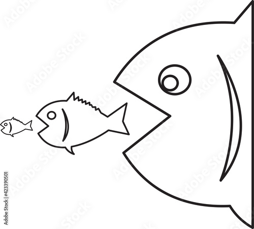 big fish eat little fish icon