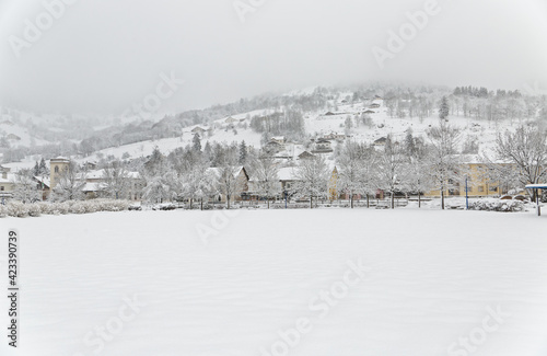 Village de Bussang sous la neige