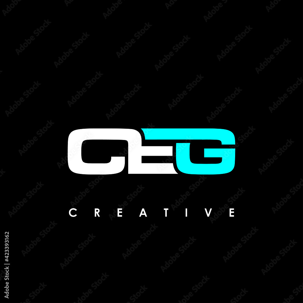 CEG Letter Initial Logo Design Template Vector Illustration - obrazy, fototapety, plakaty 