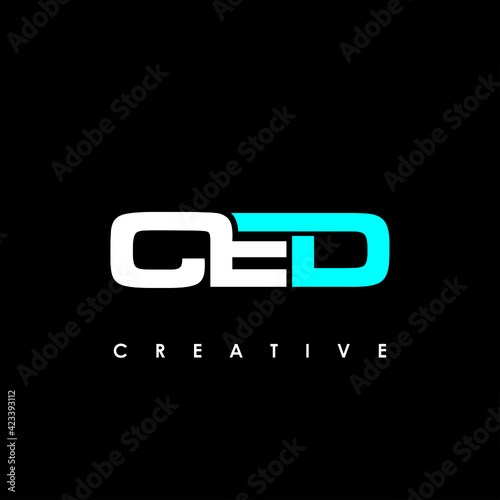 CED Letter Initial Logo Design Template Vector Illustration