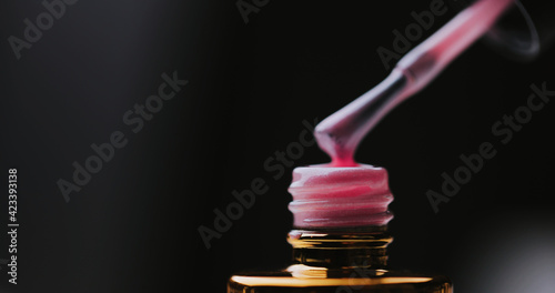 Manicure materials, gel polish.pink gel.
