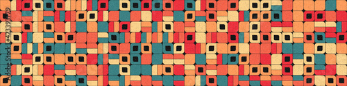 Abstract Geometric Pattern generative computational art illustration