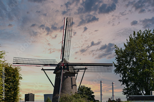 Old corn mill Leonardus in Maasbracht the Netherlands