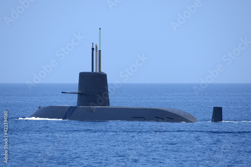 Japanese submarine on the voyage.