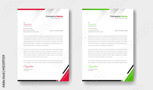 Abstract minimalist style Letterhead template