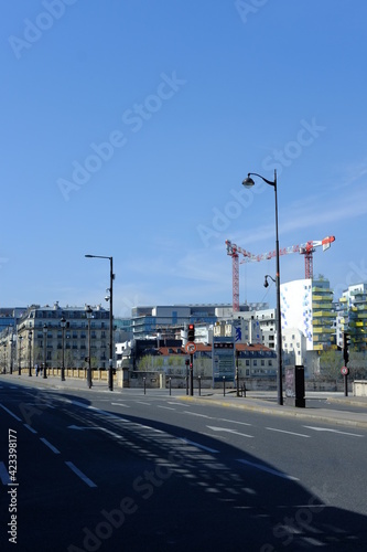 Photography A view of the bercy bridge and the streets of Paris