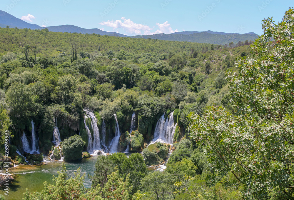 The Kravice waterfalls, originally known as the Kravica waterfalls, is one of the most beautiful natural sites in the Herzegovinian region of Bosnia and Herzegovina. Located on the Trebižat river.