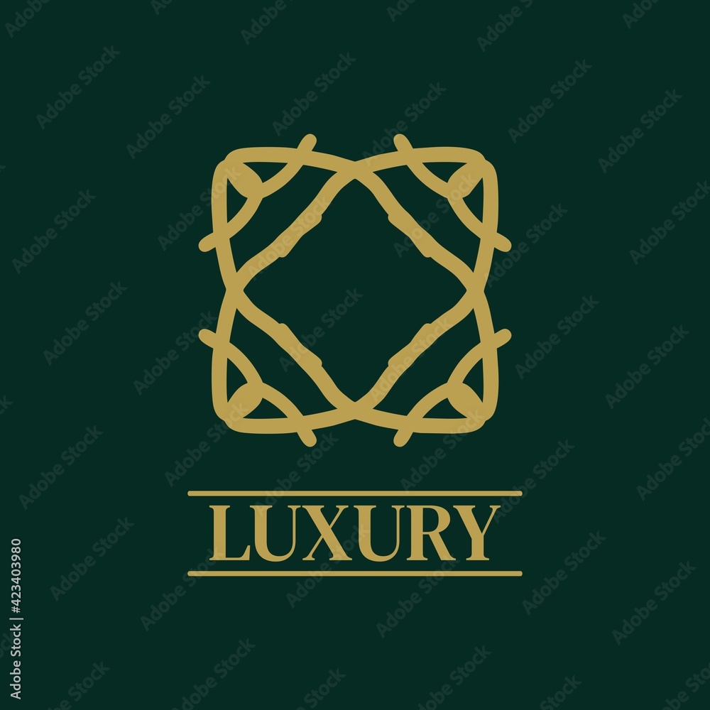 Mandala Geometric ornament logo Elegant premium icon vector design