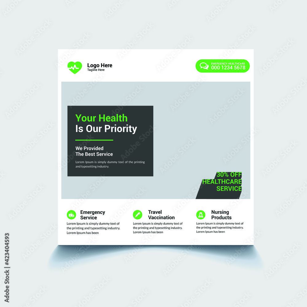 Medical Healthcare Social Media Banner Template