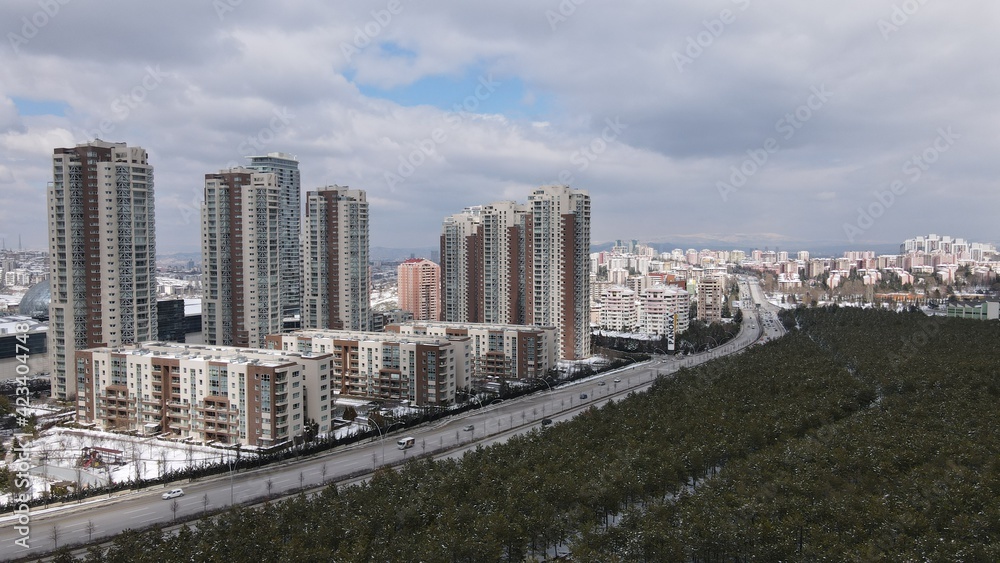 Drone photography of the city and forest (Park Oran Konutları), Ankara - Turkey Drone photography of the city and forest (Park Oran Konutları), Ankara - Turkey