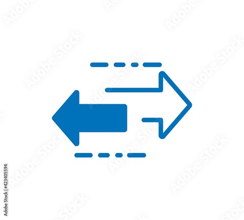 Exchange logo for business company. Simple Exchange logotype idea design. Corporate identity concept. Creative Exchange icon from accessories collection.