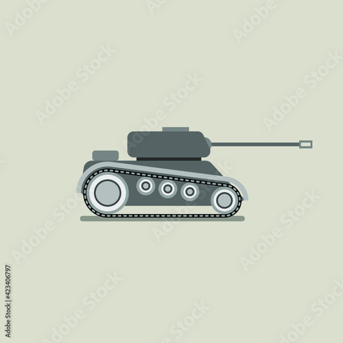 flat tank illustration in vector