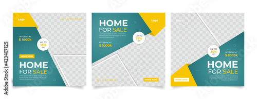 Real estate instagram social media post web banner