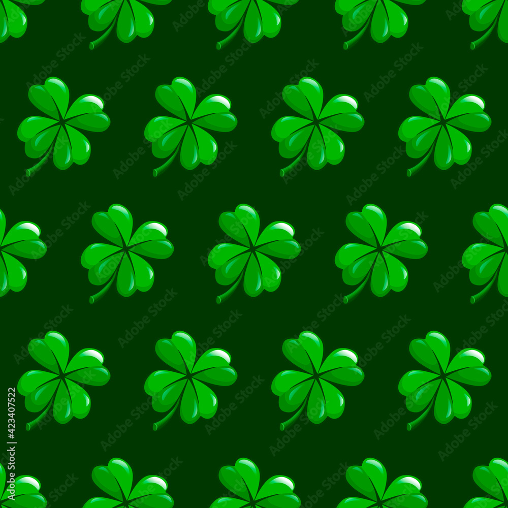Green Clever Wallpaper. Seamless 3D Clever Pattern. Green Clever Wallpaper. Seamless 3D Clever Pattern.
