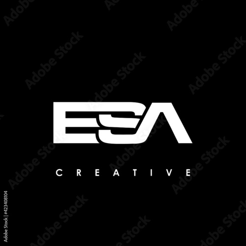 ESA Letter Initial Logo Design Template Vector Illustration