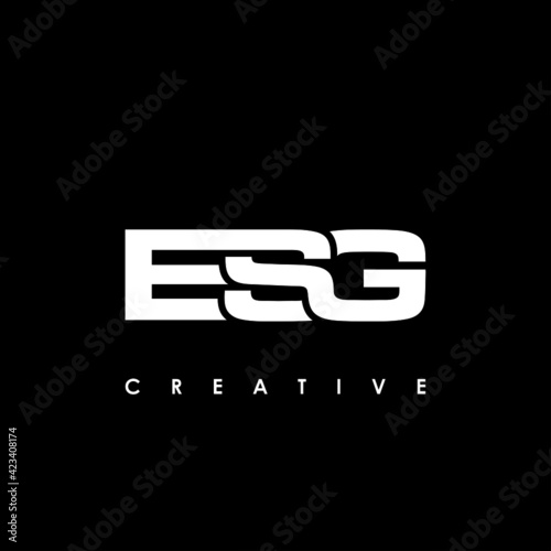 ESG Letter Initial Logo Design Template Vector Illustration