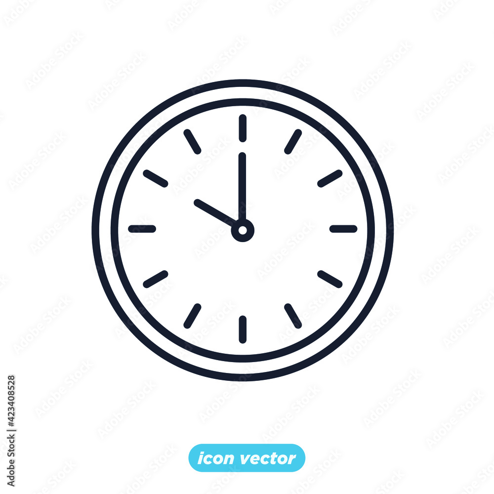 wall clock icon. Time symbol template for graphic and web design collection logo vector illustration wall clock icon. Time symbol template for graphic and web design collection logo vector illustration