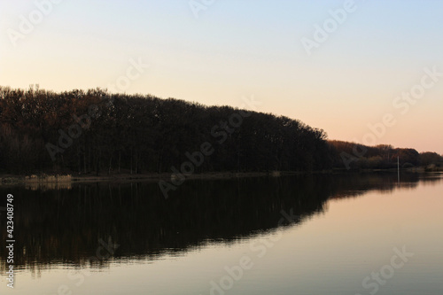 Reflection on a lake.