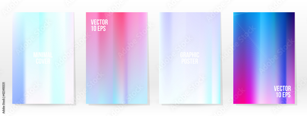 Holographic Poster Set Iridescent Technology Cover