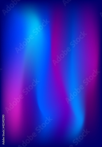 Purple background advertising brochure design elements. Blurry light glowing graphic form police siren at night colors. Vector illustration EPS 10 for booklet layout, wellness leaflet, newsletters