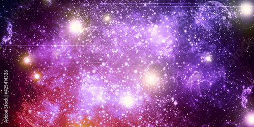 The colors of the nebulae Countless stars Fantasy abstract universe 3d illustration