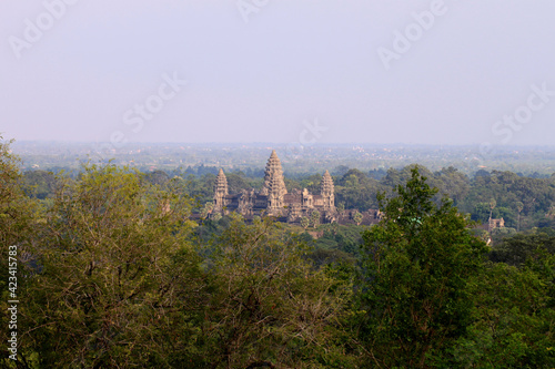 Top view of Angkor Wat temple