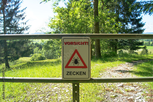 A German sign showing 