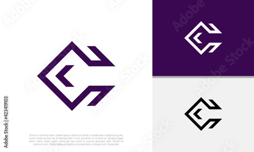 Initials C. CC logo design. Initial Letter Logo. 
