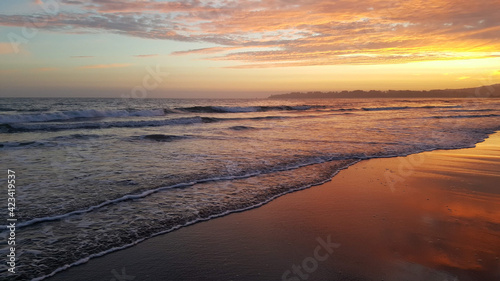 Evening shoreline sunset