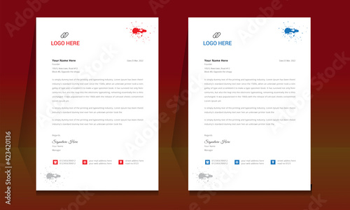 Letterhead format template, business style letterhead design template. Company letterhead template designs. Letterhead, Template.