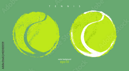 Fotografia Collection of abstract tennis balls