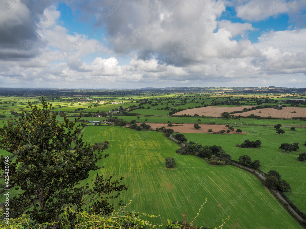 View of the Cheshire Countryside from Beeston Castle
