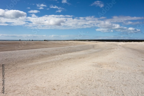 Shell Beach in Western Australia near the Denham town as a white desert
