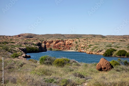 Landscape of Yardie Creek Gorge in Western Australia in Cape Range National Park photo