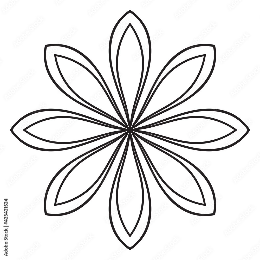 Cute Mandala. Ornamental round doodle flower isolated on white background. Geometric decorative ornament. Cute Mandala. Ornamental round doodle flower isolated on white background. Geometric decorative ornament.