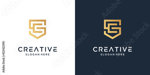 Luxury letter S and C logo design inspiration