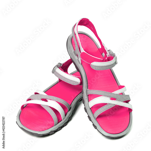 Pair of female summer sandals