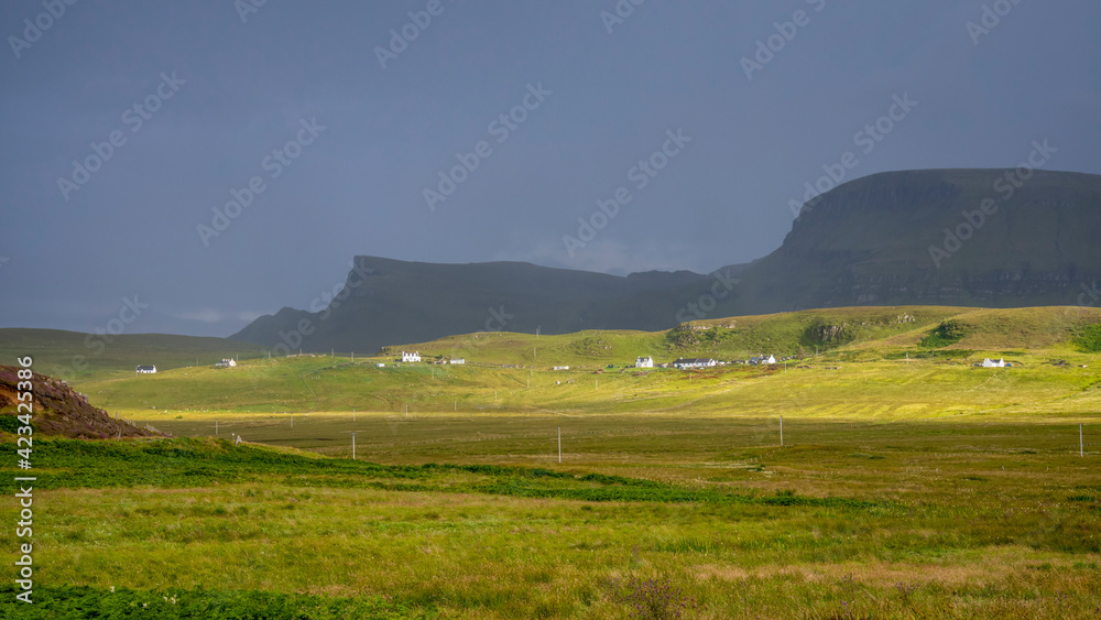 From Duntulm towards the Quiraing as poor weather approaches