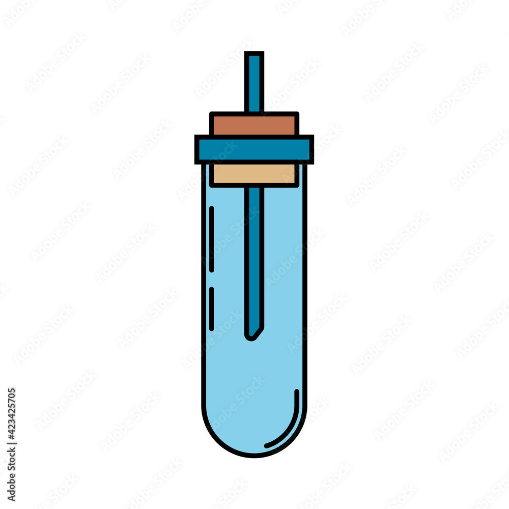 Line colro medical healthcare art icon flask, tube. Professional equipment symbol. Science, pharmacy, medic, chemistry background emblem element. Laboratory glass. Vector medical outline illustration. Line colro medical healthcare art icon flask, tube. Professional equipment symbol. Science, pharmacy, medic, chemistry background emblem element. Laboratory glass. Vector medical outline illustration.