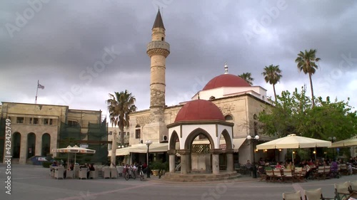 Kos Greece in the central square of the capital a mosque of the old Ottoman Empire