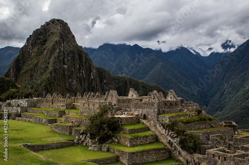 The lost Incan city of Machu Picchu near Cusco, Peru.